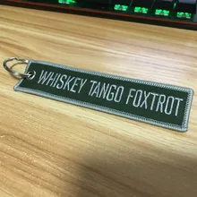 Виски Танго Foxtrot Сувенирный брелок для ключей Запуск брелок EDC Брелки для мотоциклов и бирка для ключей с вышивкой на заказ Новые брелки для вышивки