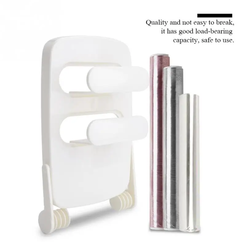 Plastic Food Wrap Rack Shelf Paper Tin Foil Organizer Multi functional