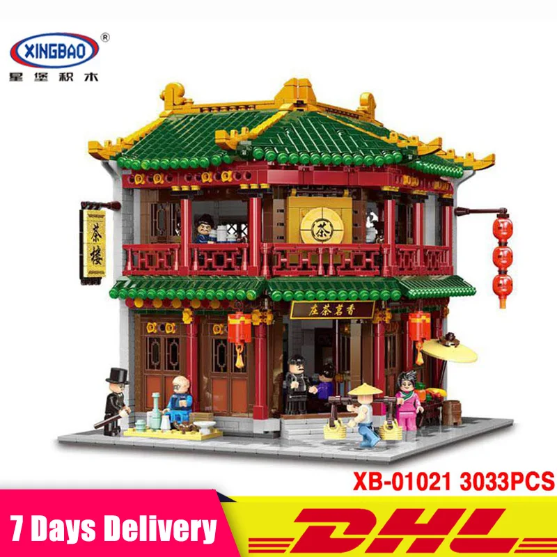 

2019 New XINGBAO 01021 3033 PCS The Toon Tea House Model Building Bricks Blocks Toys Christmas Christmas New Year Gifts