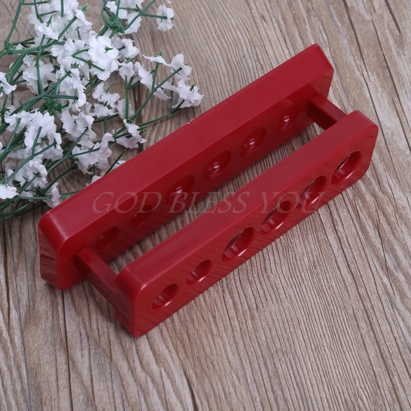 1PC Test Tube Holder 6 Hole Plastic Rack Red Stand Burette Stand Shelf Laboratory