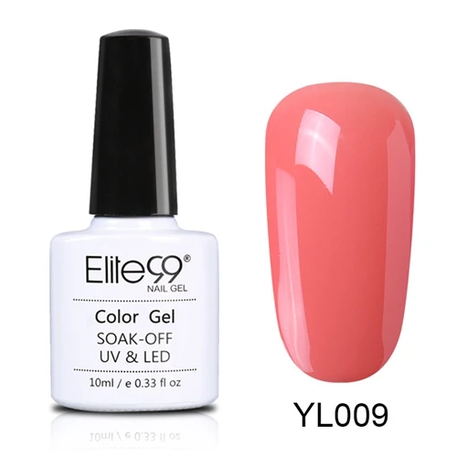 Elite99 10 мл гель для ногтей для дизайна ногтей замачиваемый УФ Цветной Гель-лак для Ногтей Стойкий гель-маникюрный лак на выбор 1 из 24 цветов - Цвет: YL009