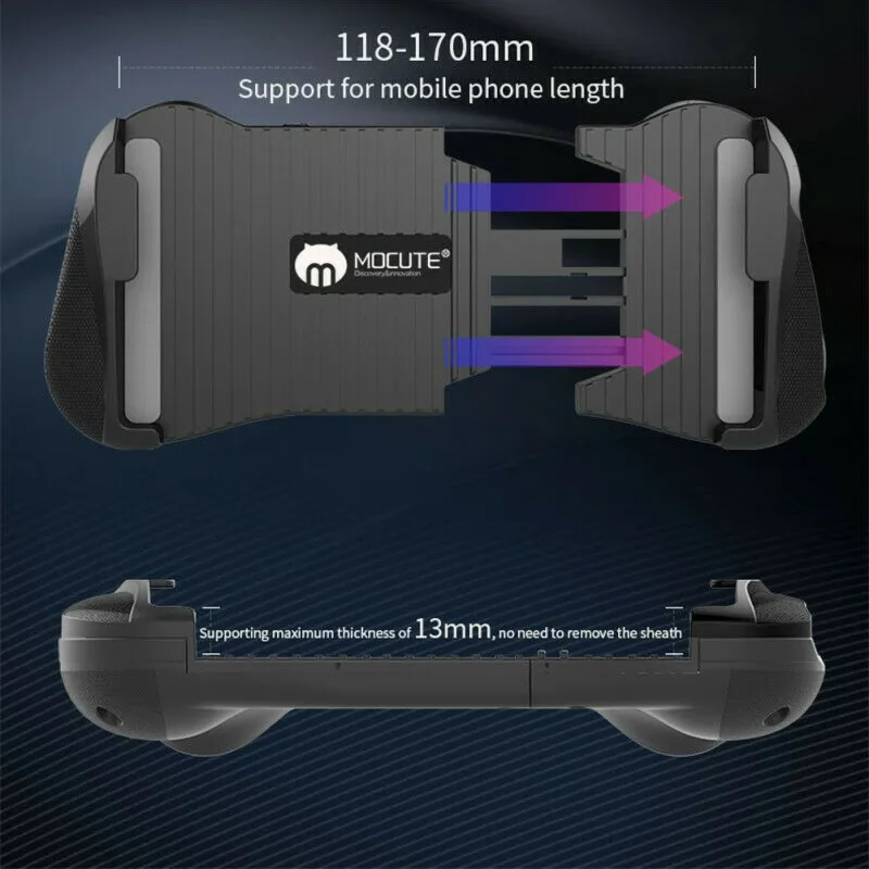 MOCUTE 057 Bluetooth 4.0 Gamepad PUBG Controller PUBG Mobile Triggers Joystick Wireless Joypad For iPhone Android