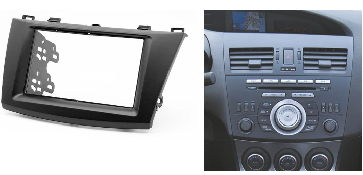 Double Din CD DVD Stereo Panel for MAZDA 3 / Axela 2009 + Fascia Radio Refitting Dash Mounting Installation Trim Kit Face Frame |