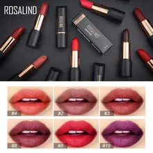 Rosalind batom matte profissional, maquiagem completa para lábios de beleza à prova d'água com 10 cores, cosméticos, batom matte