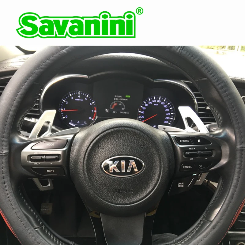 Savanini 2 шт. Алюминиевый Рычаг Переключения рулевого колеса для Kia K5(2014)