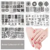 Biutee Nail Stamp Plates set 15 plate +1 Stamper+2 Scraper +1storage bag Desgins Nails Art Stamping Plate Scraper Stamper Set 4