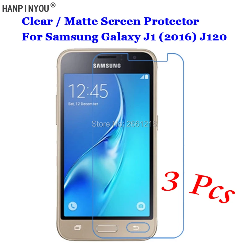 

For Samsung Galaxy J1 2016 J120 4.5" 3 Pcs/Lot HD Clear / Anti-Glare Matte Front Screen Protector Touch Film Protection Skin