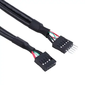

ALLOYSEED 50cm USB 2.0 9 Pin Male to 9 Pin Female Adapter converter Extension Cable Cord Wire