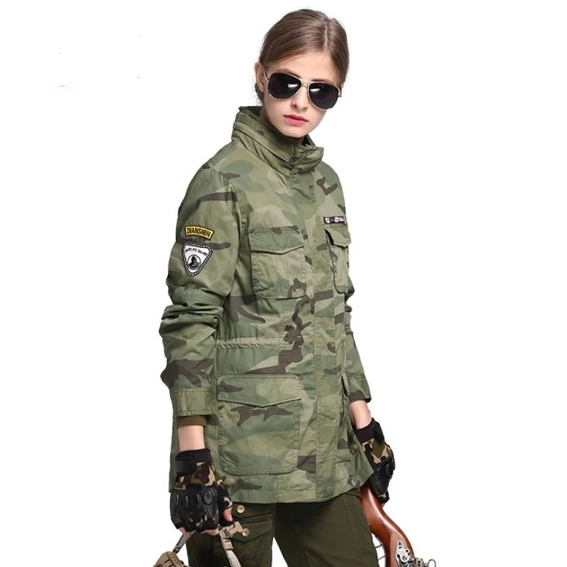 Chaqueta estilo militar para Mujer, Chaquetas y gruesas a la moda, con estampado de novedad de 2020, Wq922|chaquetas básicas| -