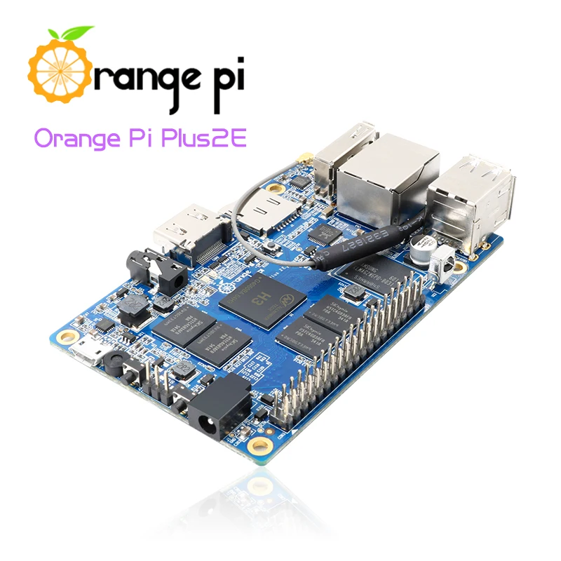 Оранжевый Pi Plus 2e SET5: + блок питания черный прозрачный ABS чехол с поддержкой Ubuntu