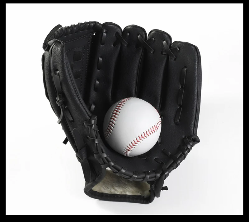 Цельная утолщенная бейсбольная перчатка из искусственной кожи, тренировочный Софтбол 10," 11,5" 12," Профессиональный левосторонний Infielder, перчатки для мужчин и женщин, детей
