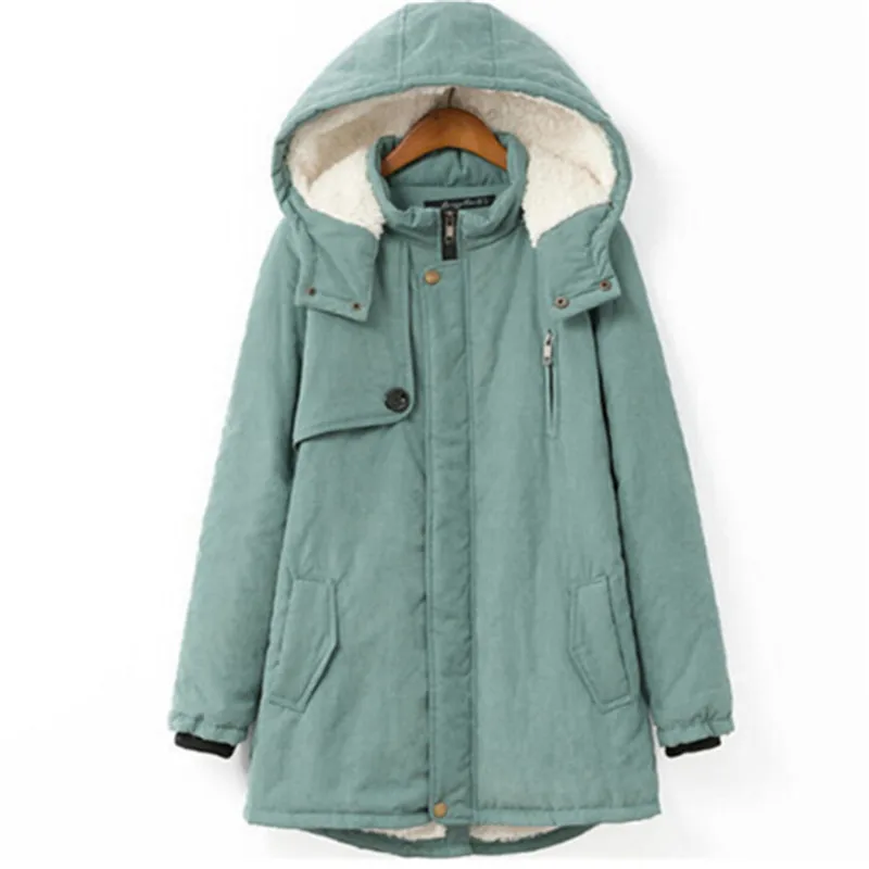 

Plus Size 4XL 2018 Winer COat Women Winter Jacket Cotton Padded Female Long Section Cashmere Coat Winter Jackets