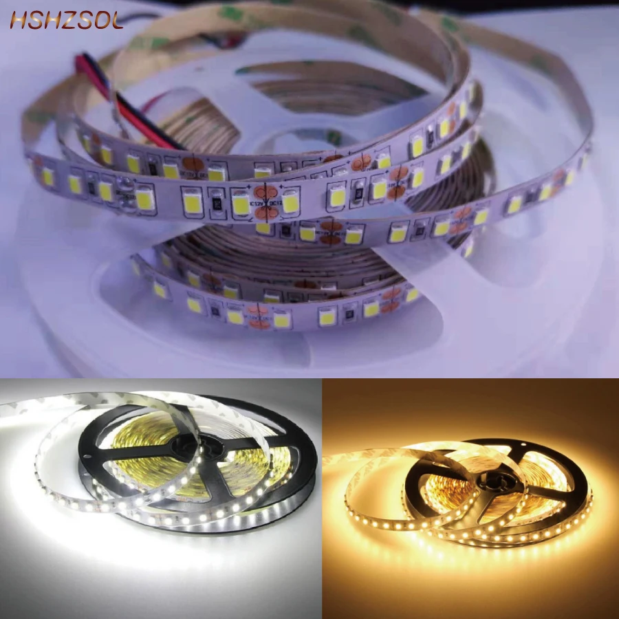 DC12V 8 мм Светодиодные полосы света 0 5 Вт/LED не водонепроницаемый SMD 2835 м 600LED 120л/м
