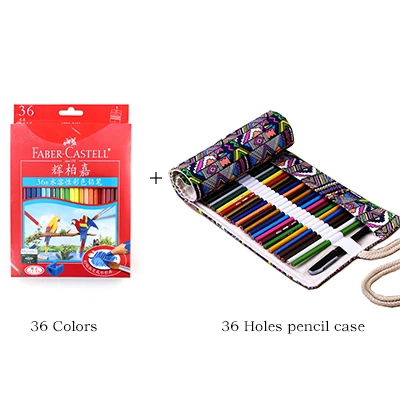 Bgln 36/48 цветов нетоксичный цветной карандаш+ Национальная вышивка сумка для карандашей lapis de cor школьные карандаши товары для рукоделия - Цвет: 36colors set