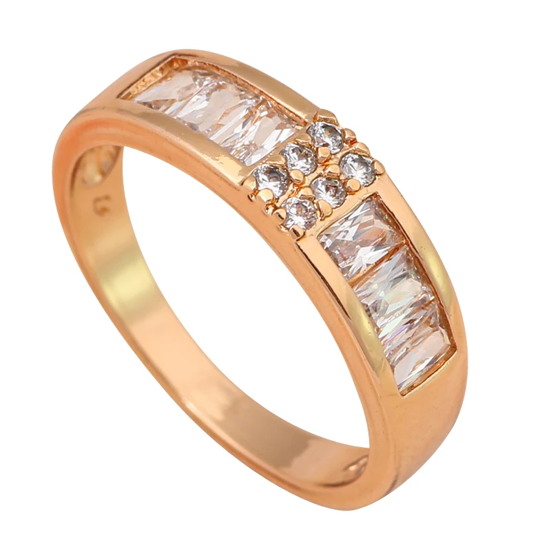 Delicate Shining White crystal AAA Zirconia Fine gold tone fashion