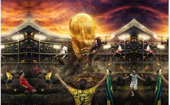

Customized 3d photo wallpaper 3d wall murals wallpaper Imagination art mural enthusiastic football wall 3d wallpaper home decor