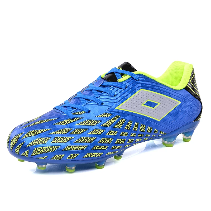 blue and red soccer cleats