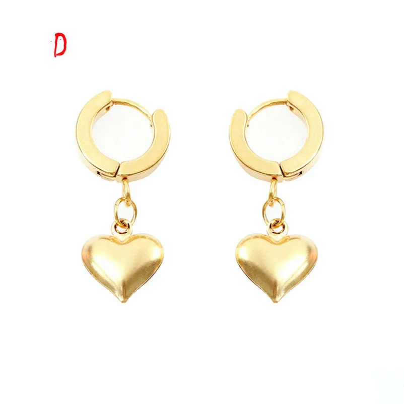 2018 Trendy Earrings for women Dangle earrings Stainless Steel Earrings Golden Moon Pendant Earrings Jewelry Brincos J19#N (16)