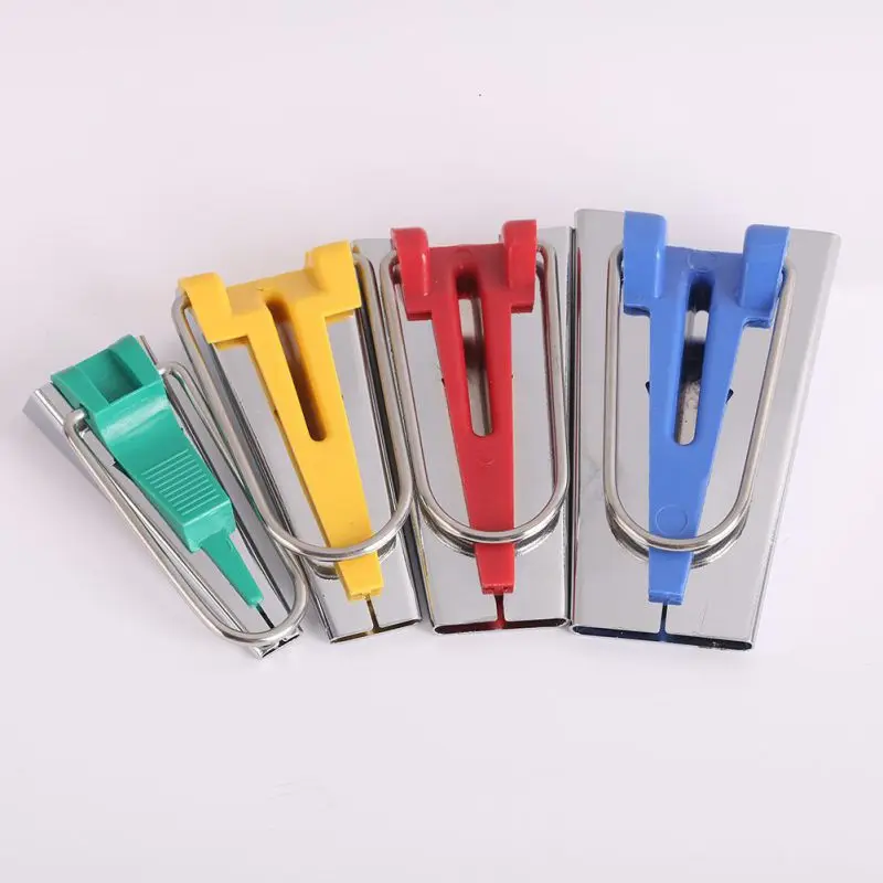 

4 Size Fabric Bias Tape Maker Tools 6mm 12mm 18mm 25mm Fabric Sewing Quilting Bias Binding Maker (Brand New)