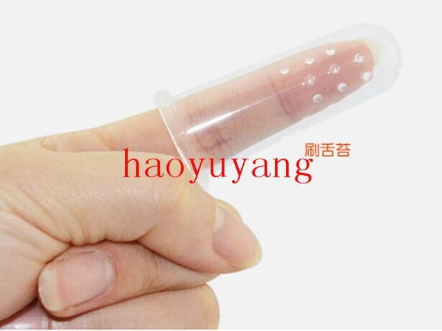 1000 шт., Мягкая силиконовая безопасная Детская зубная щётка для пальцев, щетка для прозрачного массажа