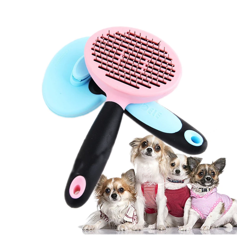 Pet Needle Comb Cats Dogs Massage Comb Self cleaning Stainless Steel