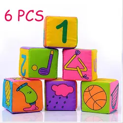 6 шт. детские строительные блоки фруктовое образование познавательная игрушка куб пазл ранний развивающие игрушки