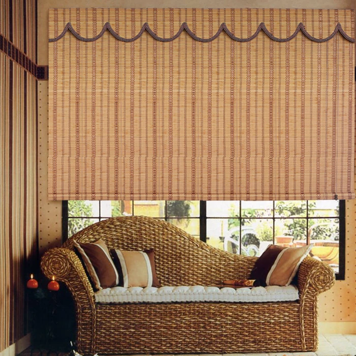 persianas enrollables de bambu populares cortina de tela lista para cortinas ventanas