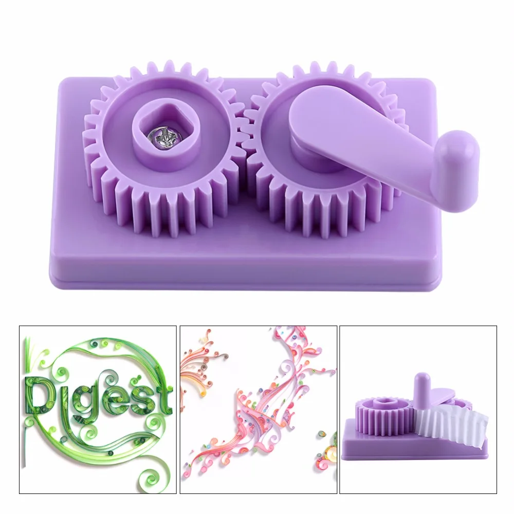 

Purple Plastic Paper Quilling Crimper Machine Crimping paper Craft Quilled DIY Art Tool Papercraft DIY Scrapbooking Stamping