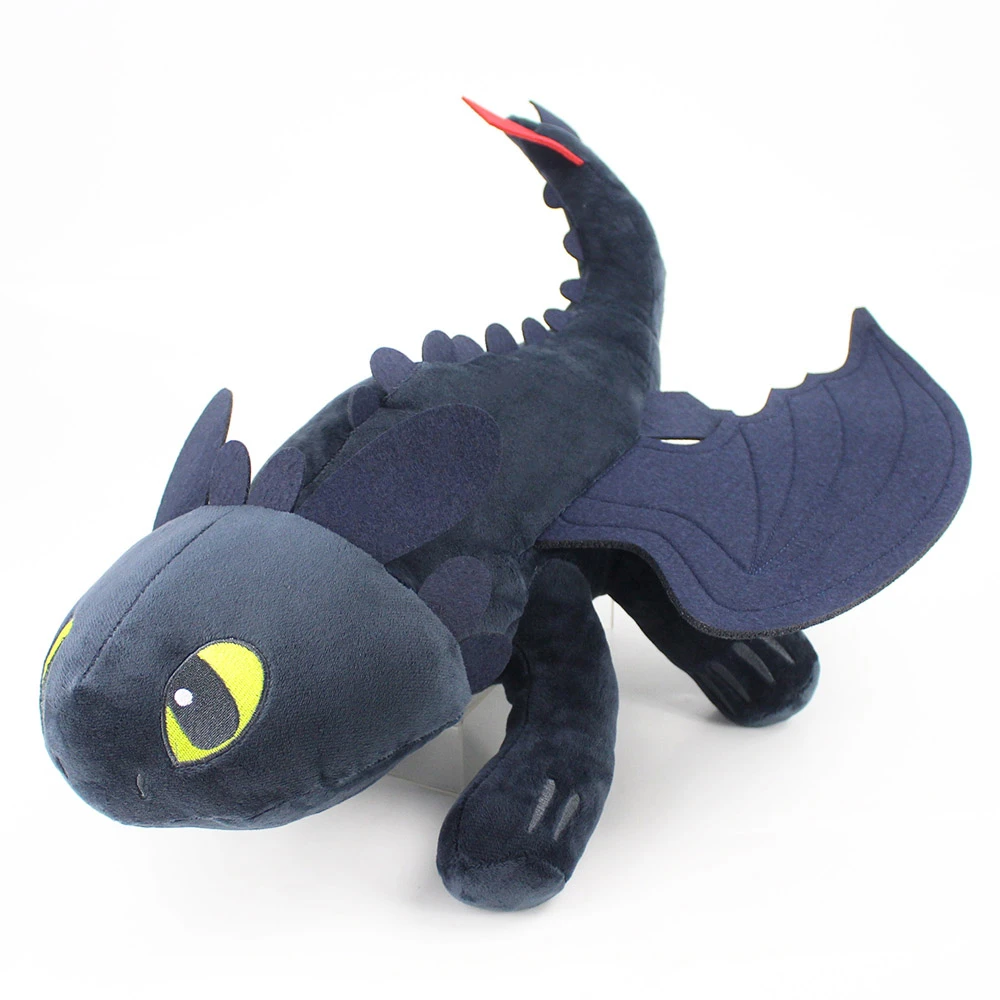 Cómo entrenar a tus juguetes de peluche dragón desdentado furia nocturna, muñecos de peluche, regalo para niños, 23cm|night fury|night fury plush toynight fury plush - AliExpress
