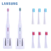 2 комплекта перезаряжаемая водостойкая зубная щетка с четырьмя сменными щеточными головками для взрослых и детей с таймером щеткой 49