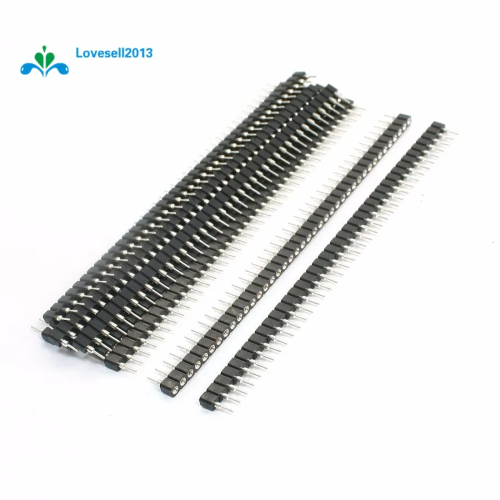 5Pcs Single Row 40Pin 2.54mm Round Female Pin Headerheader 2.54mm