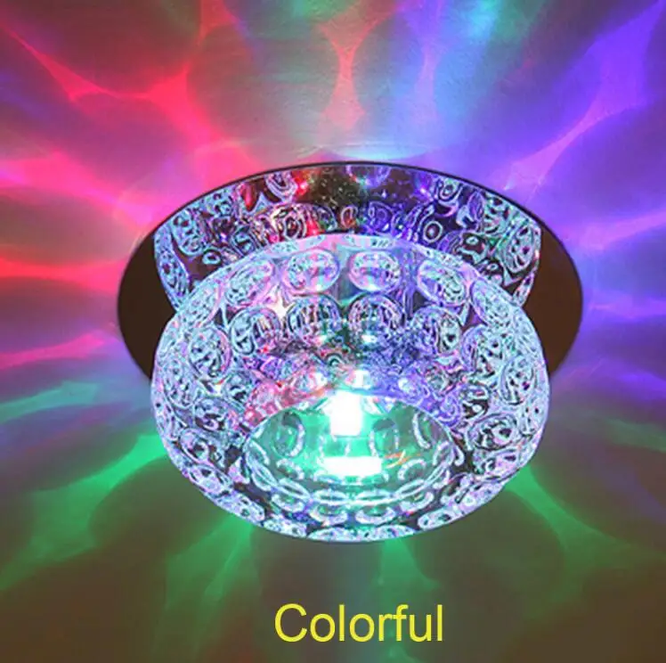 3 Вт/5 Вт зеркало в коридоре потолочный светильник прохода веранды освещение вниз Кристалл Mordern поверхностного монтажа светодиодный потолочный светильник Luces de techo - Цвет корпуса: 3w Colorful