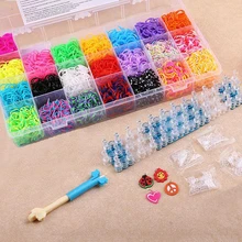 DIY Loom Bands Kit with 4400pcs Rainbow Bands and S-Clips and Crochet Hook Plaiting eavingel Wastic Band for Kids DIY Bracelets