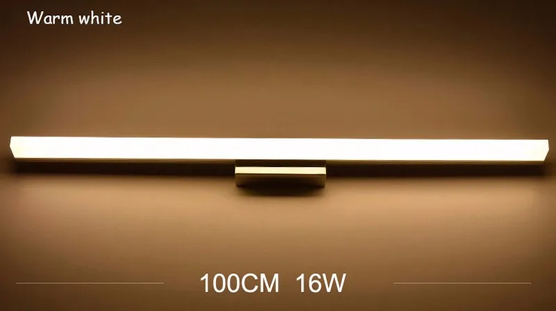 Conduziu a Luz do Espelho Lâmpada de Parede do Banheiro Iluminação à Prova Mais Longo Moderno Cosméticos Acrílico Dwaterproof Água Ac90-260v 11 do banheiro iluminação à prova dwaterproof água
