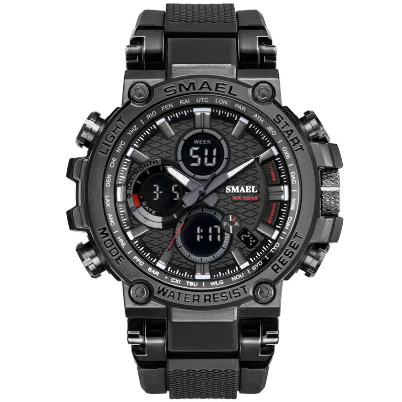 

SMEAL 1803 Casual Male/Men Digital Wristwatch Shock Resistant Quartz Watches Waterproof Clock Military Watch Relogio Masculino