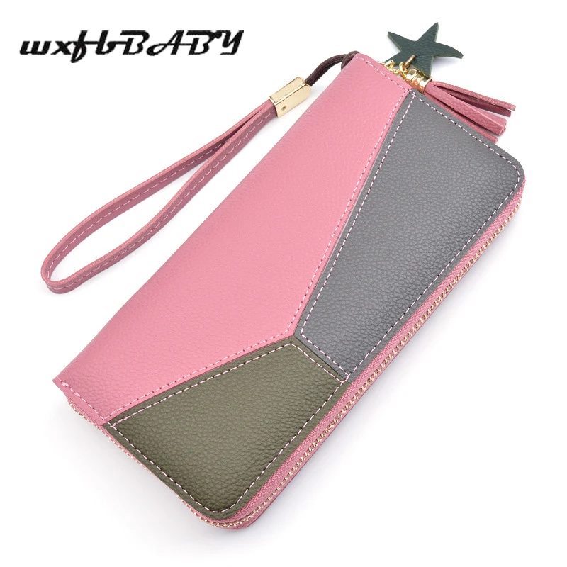 Brand New Famous Design Pink Zipper Wallets Lady Coin Pocket Purses