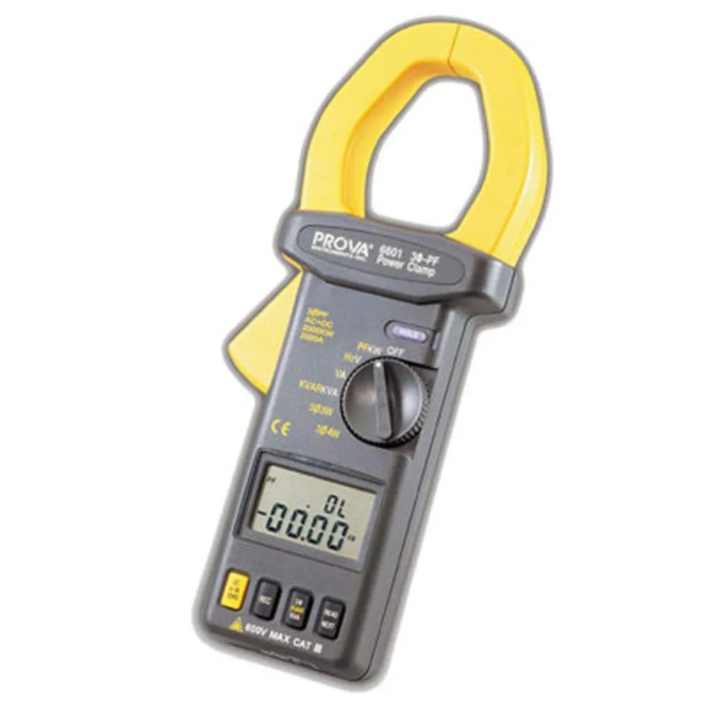 PROVA 6601 AC DC 2000A 600V Power Factor PF Clamp Meterin Power Meters