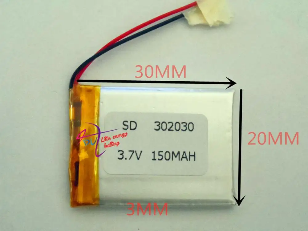 best battery brand 3.7V lithium polymer battery , 302030 150MA MP3 MP4, Bluetooth with