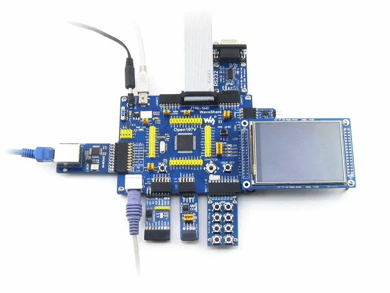 Waveshare STM32 доска STM32F107VCT6 TM32F107 ARM Cortex-M3 STM32 макетная плата+ 6 аксессуар модуль комплект = Open107V посылка A