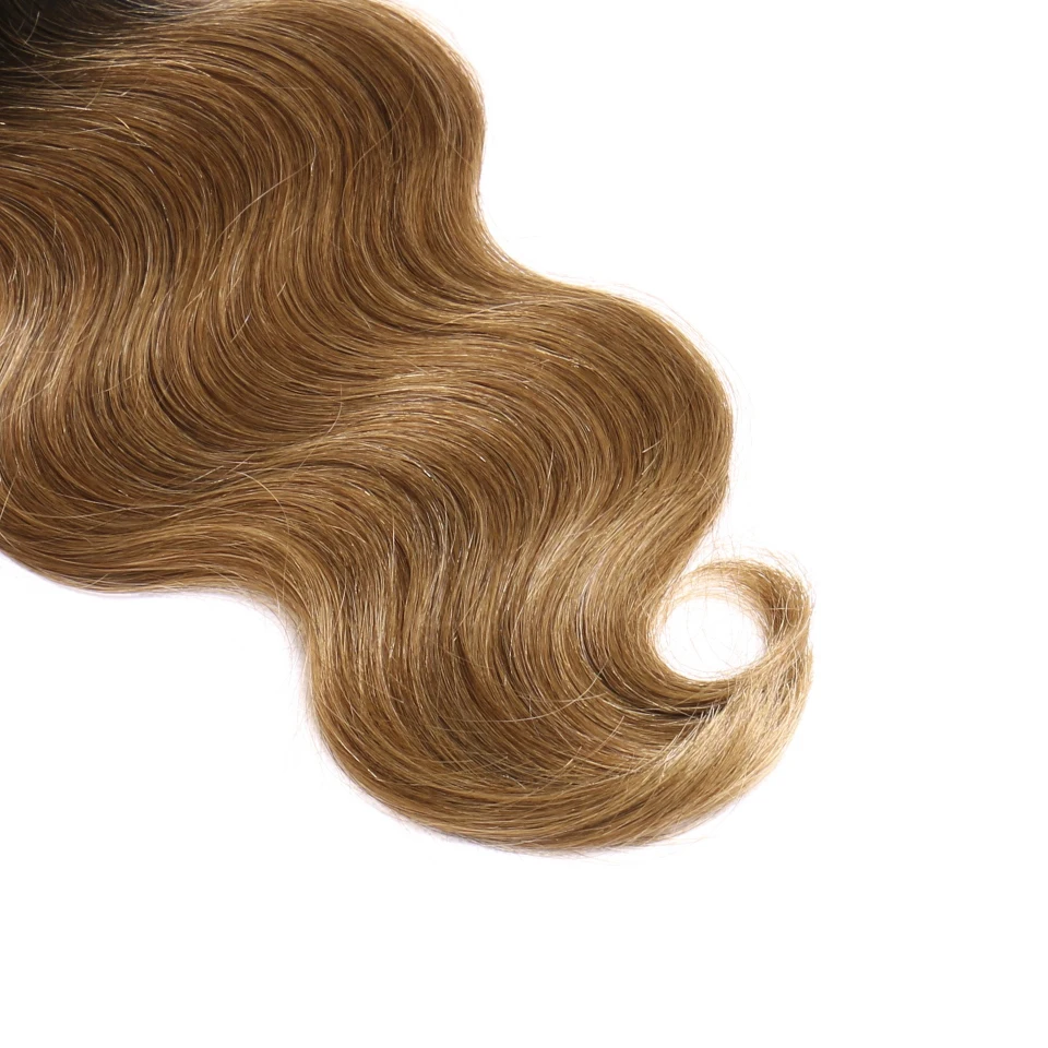 Chloe Hair Brazilian Hair Weave Bundles 1B/30 Ombre Human Body Wave 3 Bundles Non-Remy Extensions