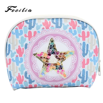 

Fecilia Sequins Glitter Color Sequins Handbag Makeup Pouch Women Party Clutch Bags Kid Gift Coin Purse