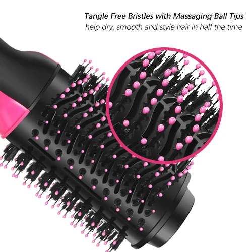2 in 1 Multifunctional Hair Dryer& Volumizer Rotating Hair Brush Roller Rotate Styler Comb Styling Straightening Curling Iron
