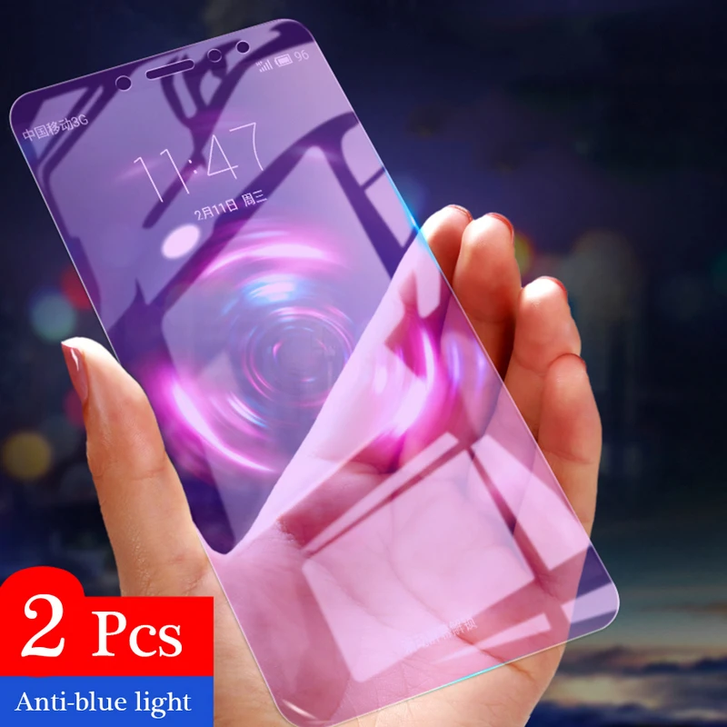 

2Pcs Full Tempered Glass For Xiaomi Redmi Note 7 Anti-Blue-ray 9H Screen Protector Film On Redmi7 For Xiomi Redmi Note 5 Pro