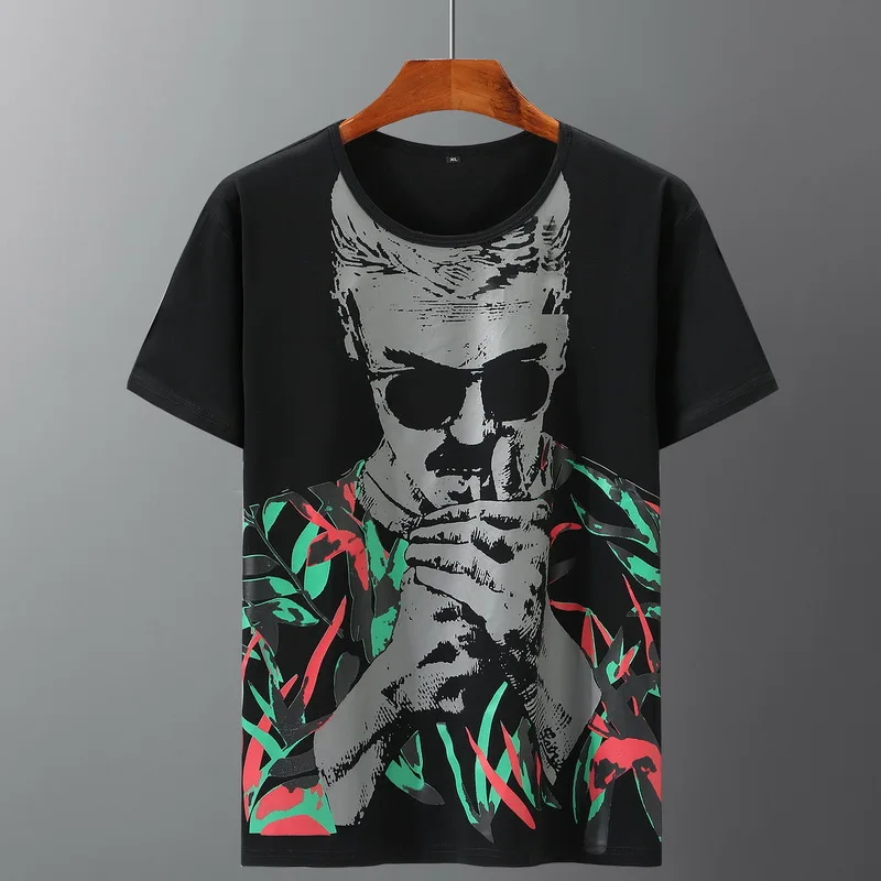 

Men's T-shirts Large Size 5xl 6XL 7XL Short Sleeve O-neck Baseball Tees Male Summer Loose Print Tops Casual Big Size Men T Shirt