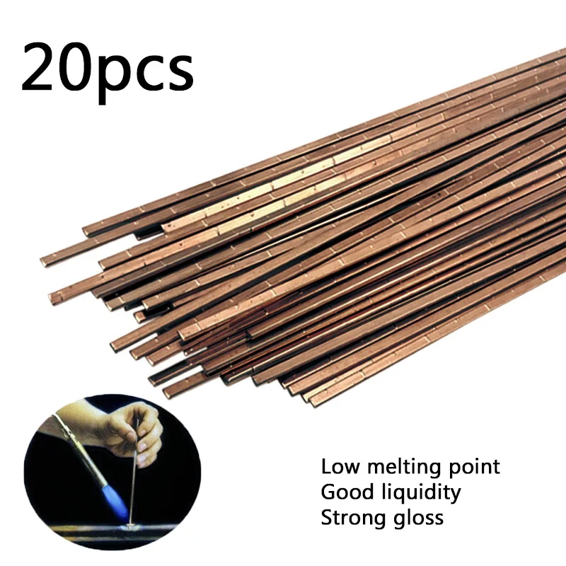 

New 1.3*3.2mm 500mm Brass Welding Rod Flat Copper Phosphorus Brazing Welding Rods High Quality No Need Solder Powder Welding Rod