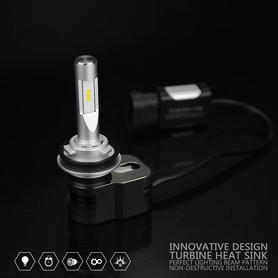 

LOAUT 2018 T5 H11 H8 H9 Car LED Headlight Bulbs Hi-Lo Beam 72W 8000LM 6000K Auto Headlamp Fog Light CSP Chips CAR LED High