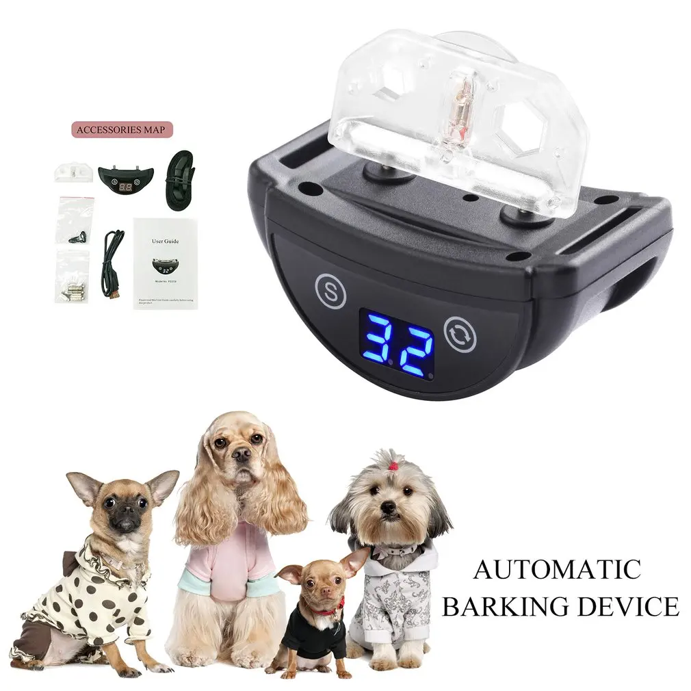 

PD259 Dog Training Collar Vibration Anti-barking Collar Rechargeable Dog Trainer Bark Stop Device Pet Supplies Hot Sale