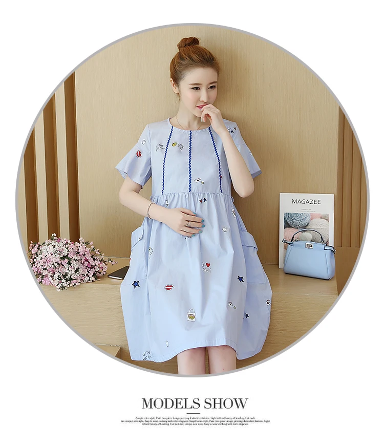 coreana branco vestidos para grávidas de comprimento