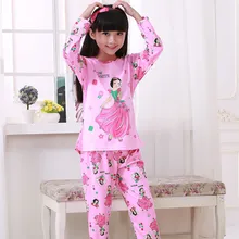 Подарок для детей, стиль принцессы, Детские пижамные комплекты хлопковый детский пижамный комплект, одежда для сна для детей возрастом от 3 до 12 лет пижамы для девочек, красивая одежда