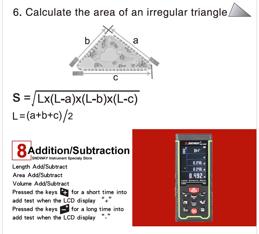 Color Screen Laser distance meter details (12)